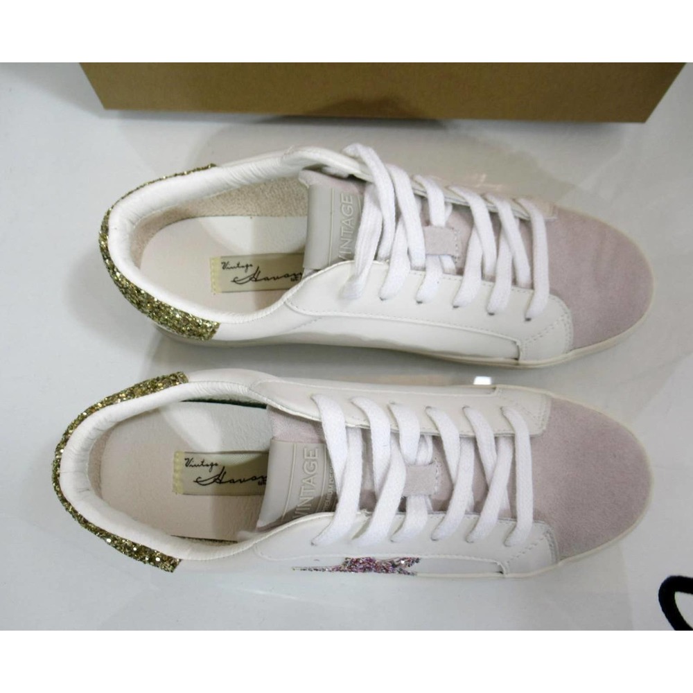 Women's Vintage Havana Cora Lace Up Slip On Star Sneakers White Multi - Picture 6 of 9